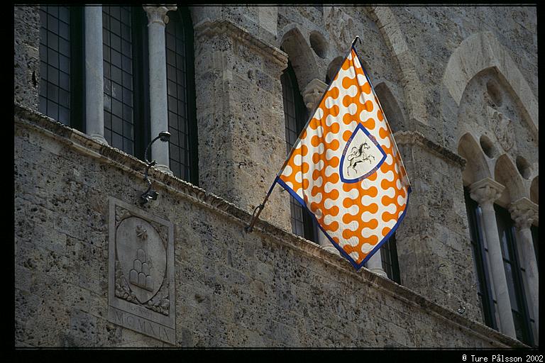 Unicorn façade flag, Siena